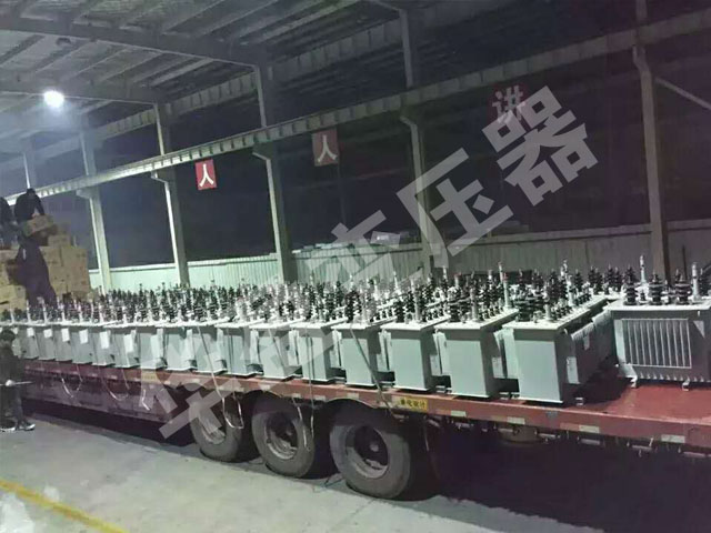 兴安盟非晶合金变压器发货现场
